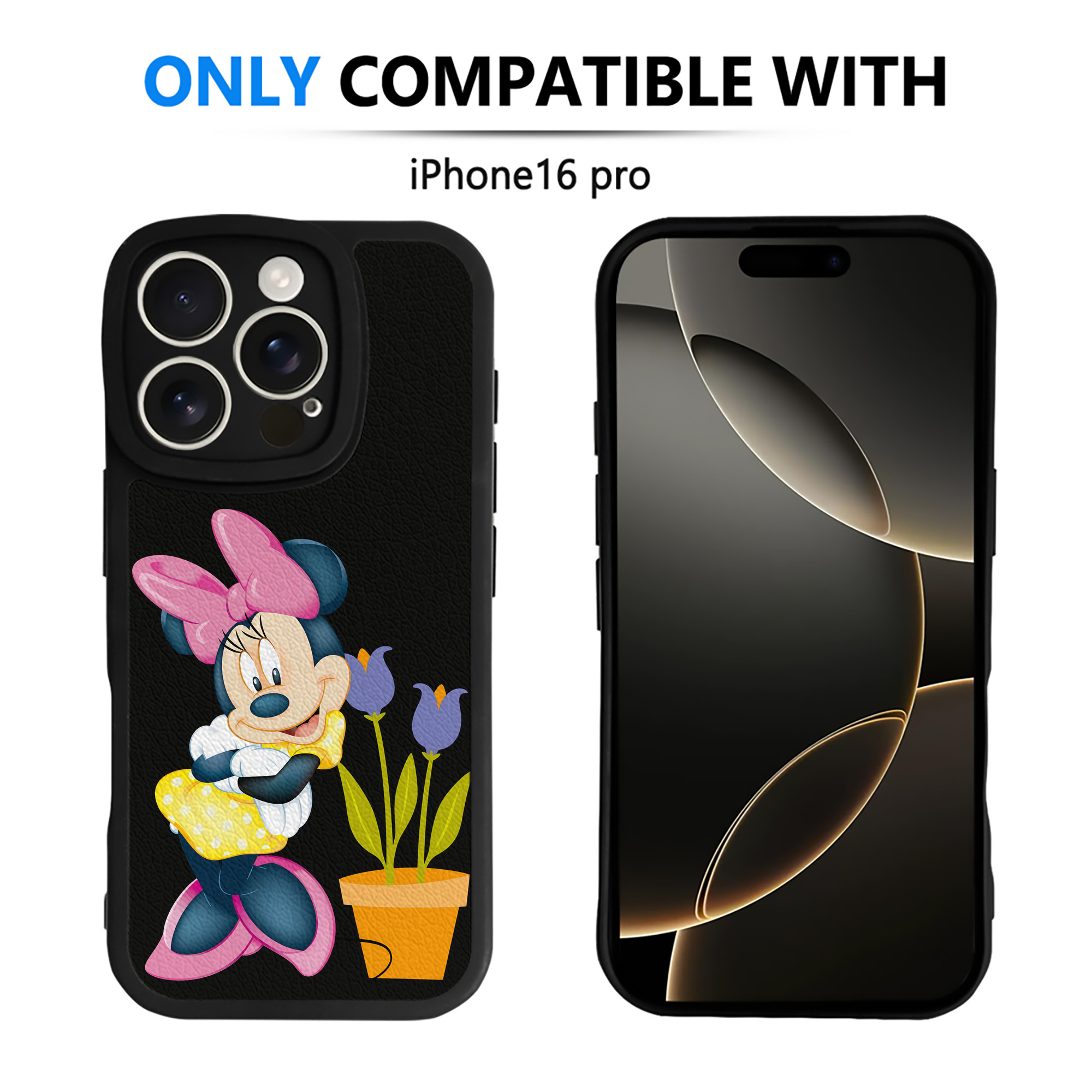 （画像用） ミッキーマウス Mickey Mouse 【iPhone 16シリーズ対応】シリコンスマホケース（レザー調） 材質：シリコン